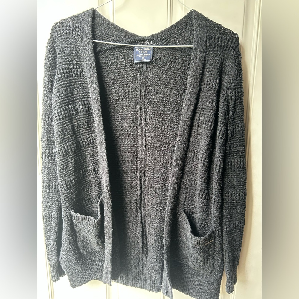Abercrombie & Fitch Charcoal Knit Cardigan